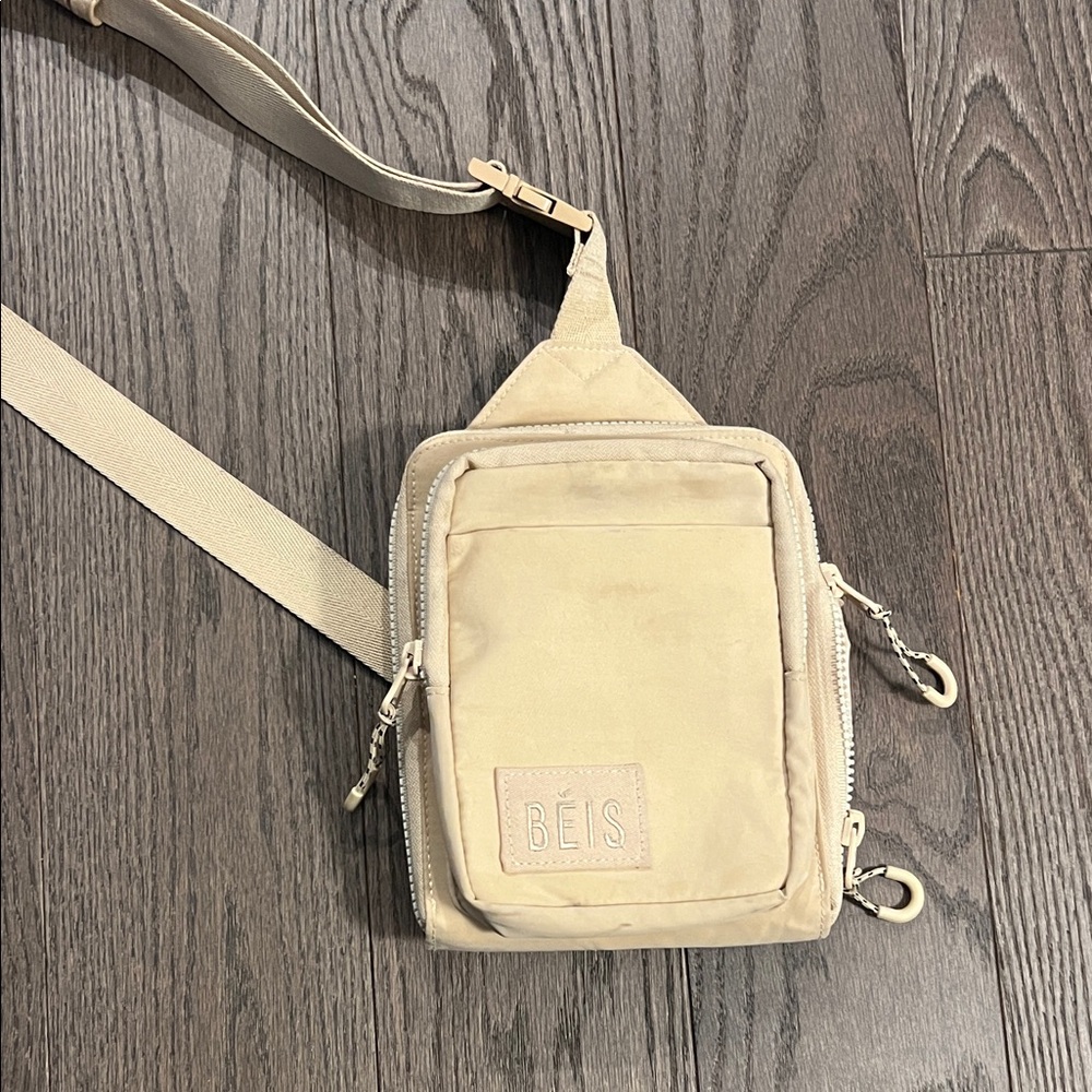 BEIS Beige Sport Sling Belt Bag